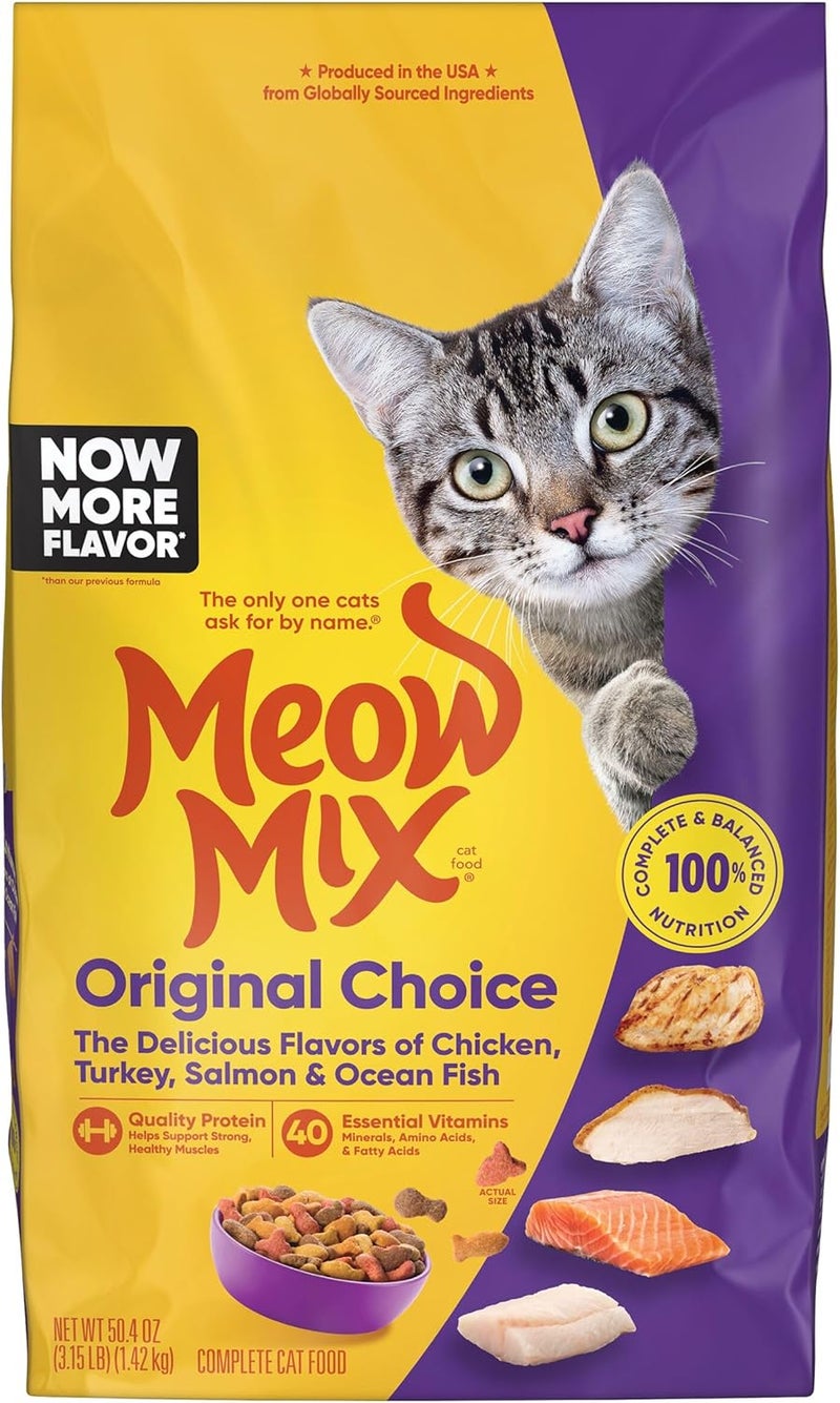 Meow Mix Original Choice Cat Food Bag 1.42kg - Image 1