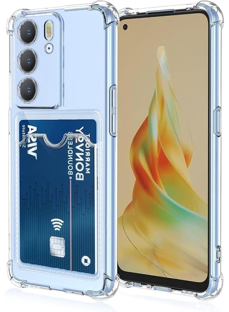Shockproof Transparent Case with Card Wallet Compatible with Oppo Realme C75  - Image 1