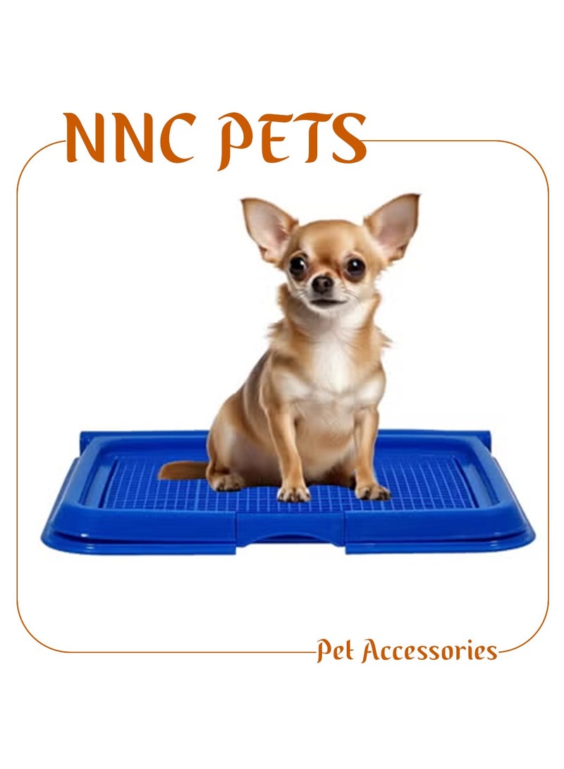 NNC PETS Dog potty tray with Leak-proof design, Grid design, and Anti-slip bottom, Durable plastic pet pee pad holder for Puppies and Small dogs, Suitable for Indoor/Outdoor, Easy to clean, 49 cm - Image 1