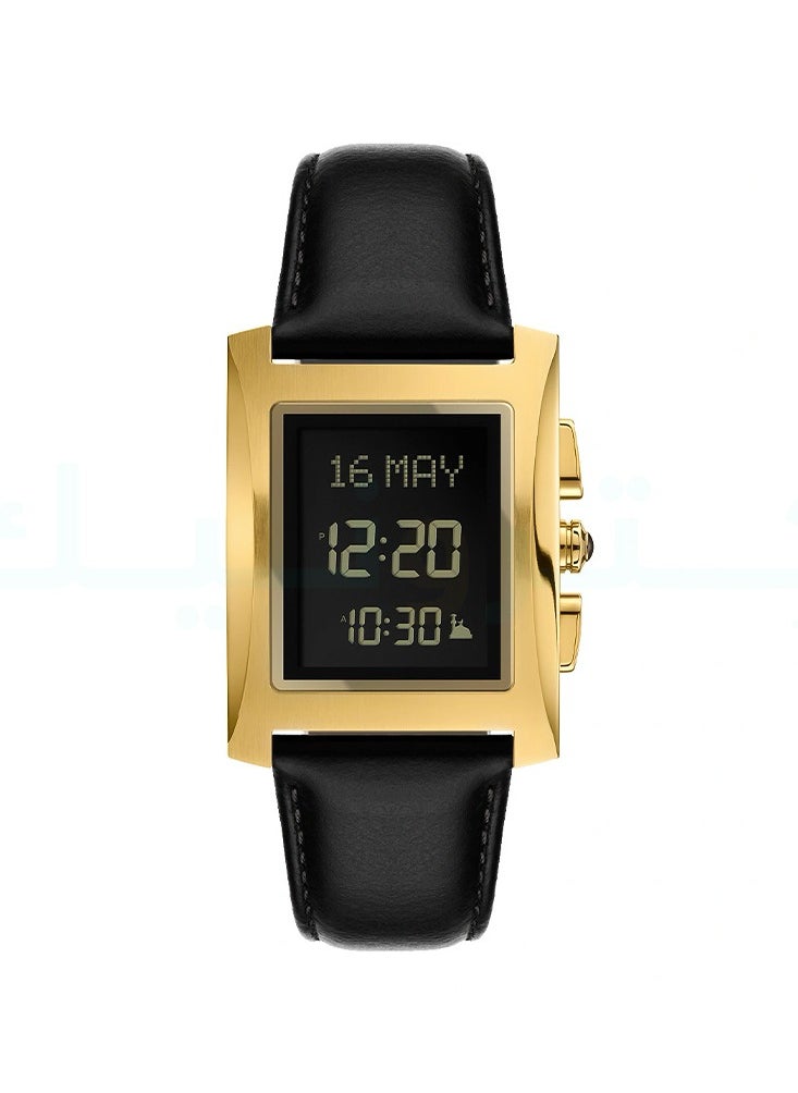 Al Fajr - Classic Digital Watch with Genuine Leather Strap, Water Resistant WL-08L - Image 1