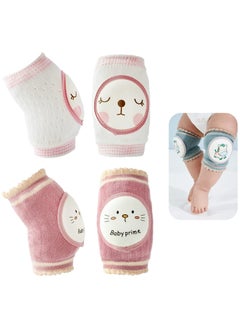 Gonice Pair of 3  Baby Crawling Elastic Cotton Knee Pads with Sponge Pad  - Image 1