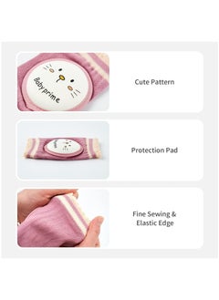 Gonice Pair of 3  Baby Crawling Elastic Cotton Knee Pads with Sponge Pad  - Image 2