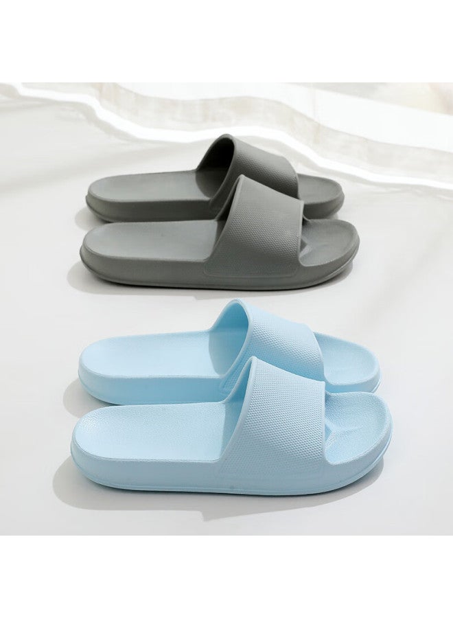 Guoluofei Men's Summer Indoor Couple Home Non-slip Eva Soft Sole Shower Slippers Women Black Size 42-43 - Image 3