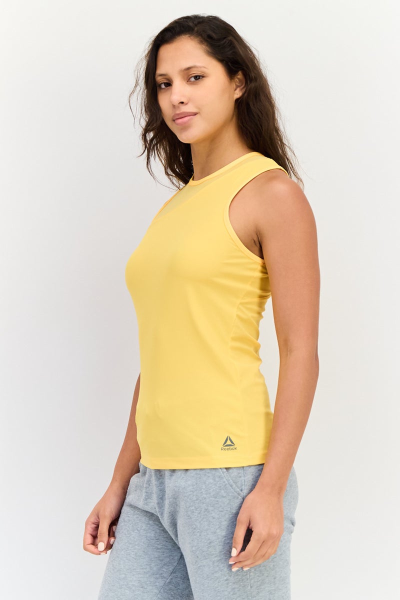 Reebok Women Sportswear Fit Sleeveless Training Tank Tops, Orange - Image 4