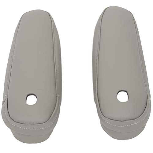 ROADFAR Leather Seat Armrest Cover Left & Right Fit for Toyota Sienna 2011 2012 2013 2014 2015 2016 2017 Gray Leather Part Only - Image 1