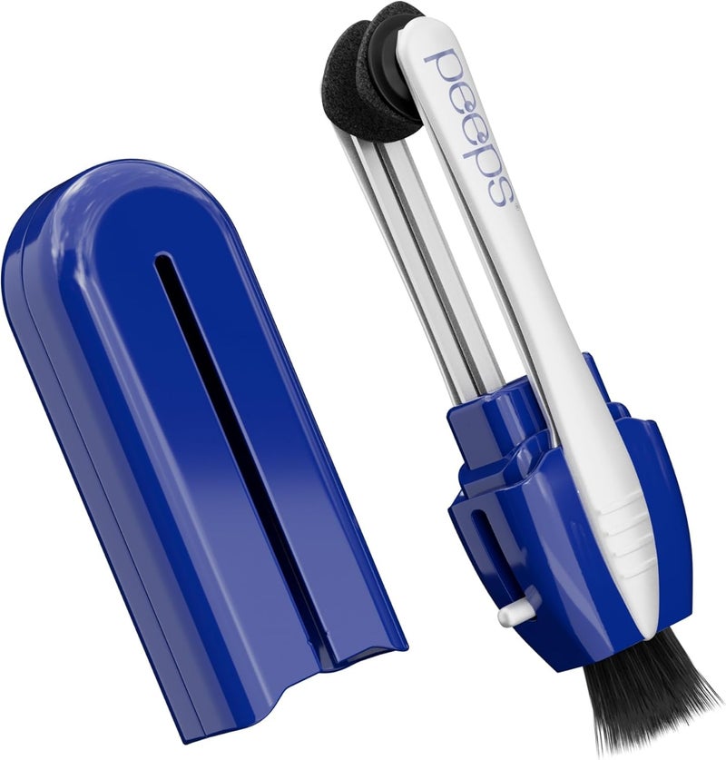 Peeps Peeps CarbonKlean Peeps Glasses Cleaner - for Eyeglasses, Reading Glasses, and More - Lens Cleaner with Carbon Microfiber Tech - Injected Blue - 1 Count (Pack of 1)  - Image 1