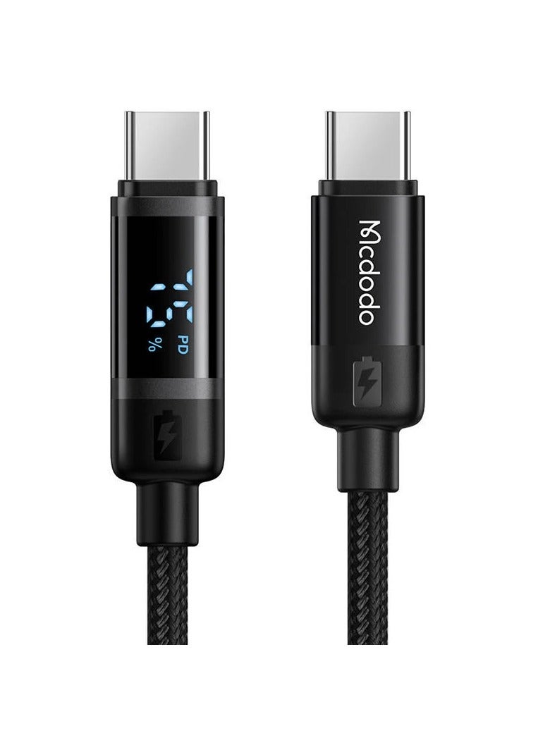 مكدودو Mcdodo CA-5780 كابل بيانات USB-C إلى USB-C 60 واط 1.2 متر أسود - Image 3