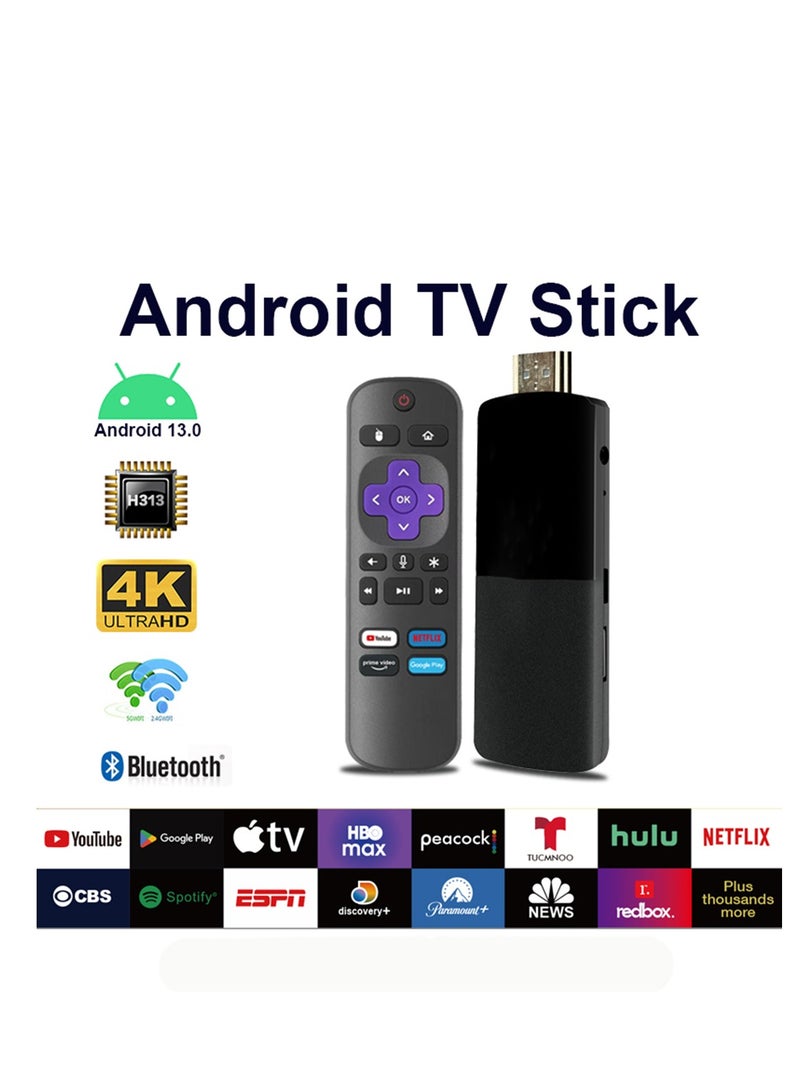Android 13.0 Smart TV Stick, 4K UHD Streaming Device, 2.4G/5G WiFi, Quad-Core Processor, Allwinner H313, 2GB RAM, 16GB ROM, Multi-Language Support - Image 5