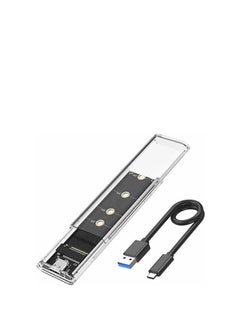 Generic M.2 SSD NVMe to USB-C 3.1 Gen 2 External Transparent Case Tool-Free with RGB LED Lights for 2230 2240 2280 M2 Drives 10Gbps Data Transfer  - Image 1