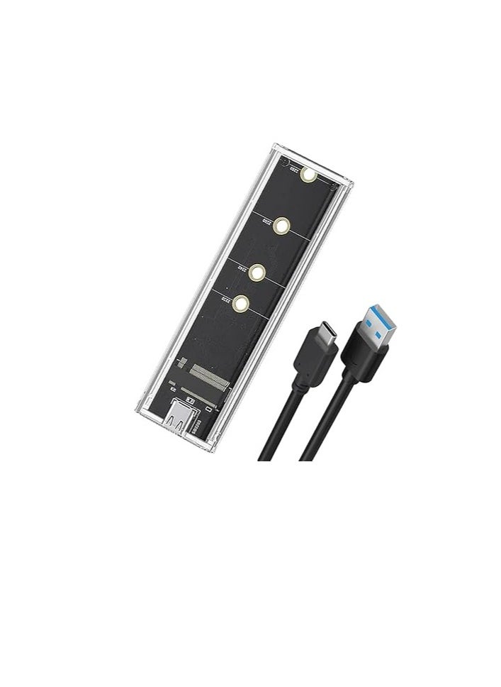 Generic M.2 SSD NVMe to USB-C 3.1 Gen 2 External Transparent Case Tool-Free with RGB LED Lights for 2230 2240 2280 M2 Drives 10Gbps Data Transfer  - Image 3