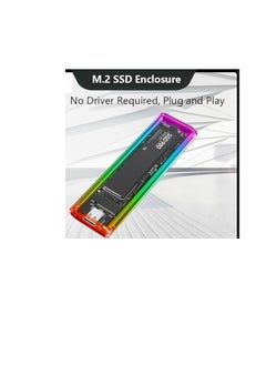 Generic M.2 SSD NVMe to USB-C 3.1 Gen 2 External Transparent Case Tool-Free with RGB LED Lights for 2230 2240 2280 M2 Drives 10Gbps Data Transfer  - Image 5