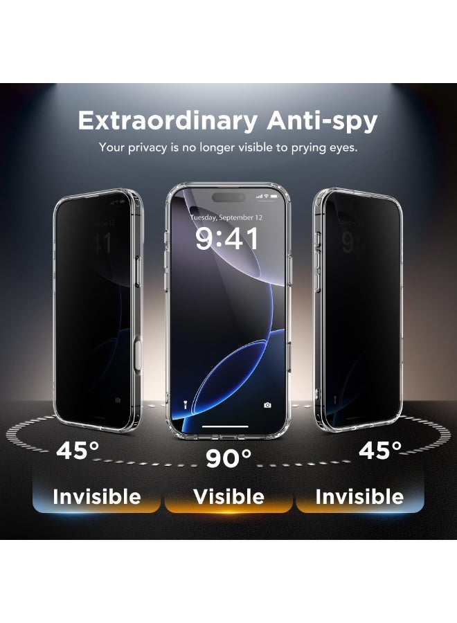 جولبينبوكس جراب مغناطيسي لهاتف iPhone 16 Pro Max مع زر للتحكم في الكاميرا، متوافق مع MagSafe، [حماية كاملة للكاميرا] [2 واقي شاشة للخصوصية] غطاء هاتف مقاوم للصدمات لهاتف iPhone 16 ProMax (شفاف) - Image 4