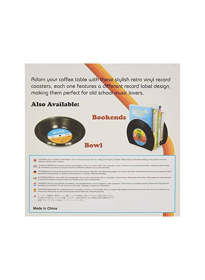 Zaboon مجموعة من 6 حاملات أكواب من الفينيل مضحكة متعددة الألوان - Image 3