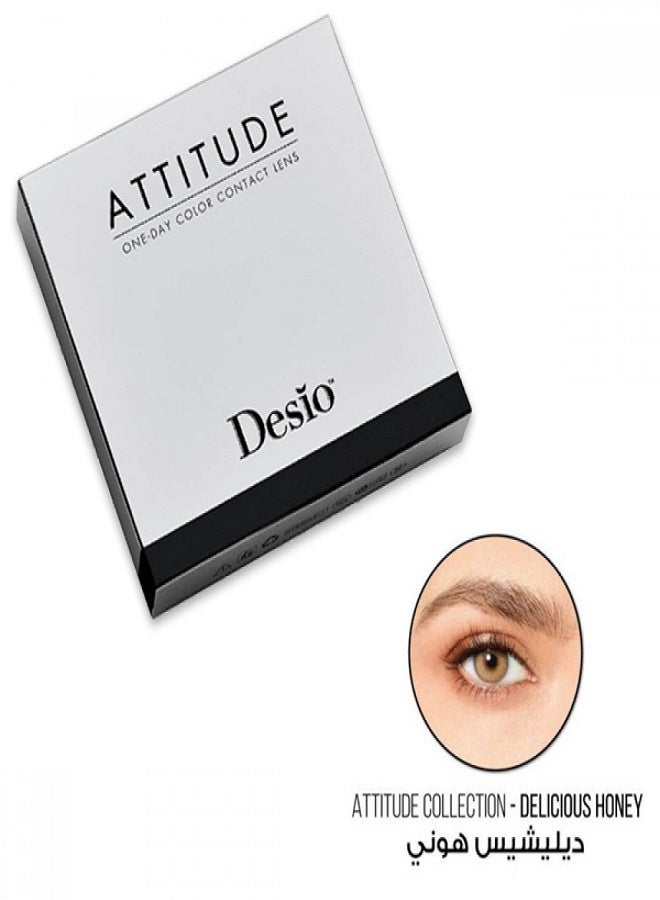 Desio Attitude Daily Disposable Colored Contact Lenses, Delicious Honey - Image 2