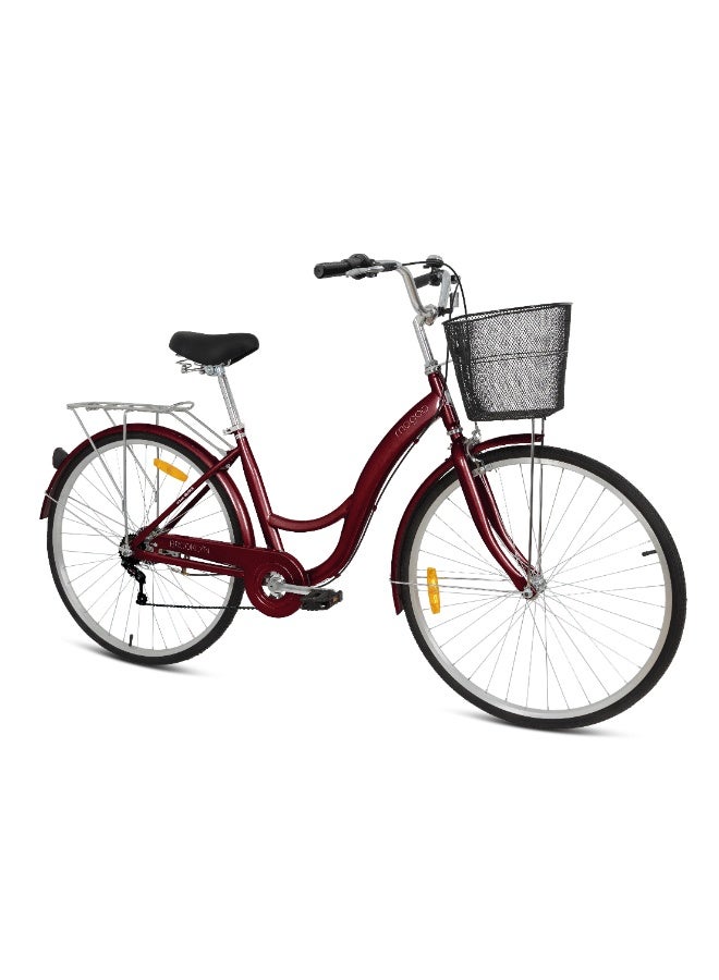 MOGOO Mogoo - Brooklyn 24" 6 Speed City Bike - Red - Image 2