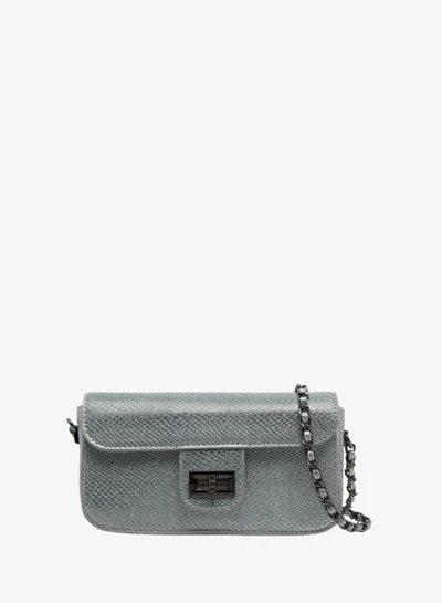 Flora Bella By Shoexpress Textured Crossbody Bag with Chain Strap