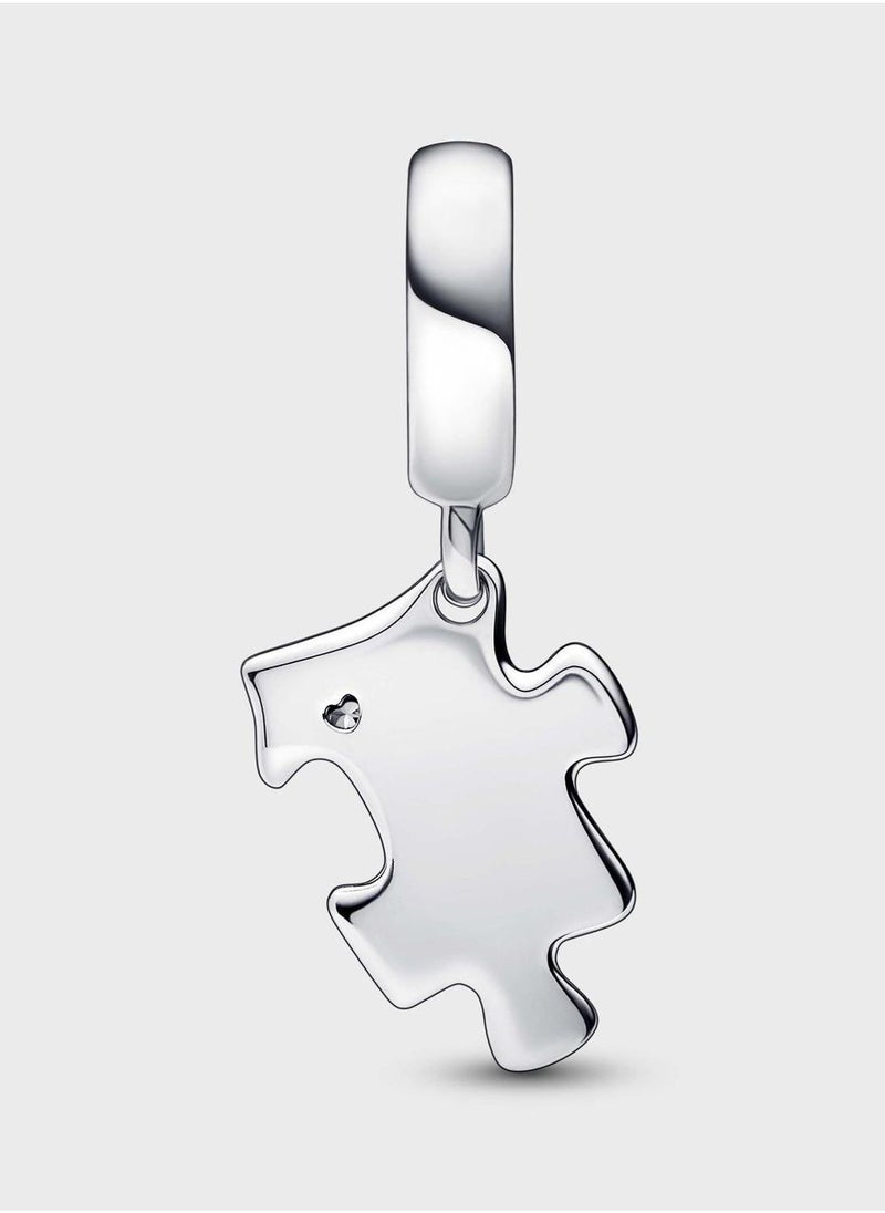 PANDORA Sparkling Puzzle Piece Dangle Charm  - Image 2