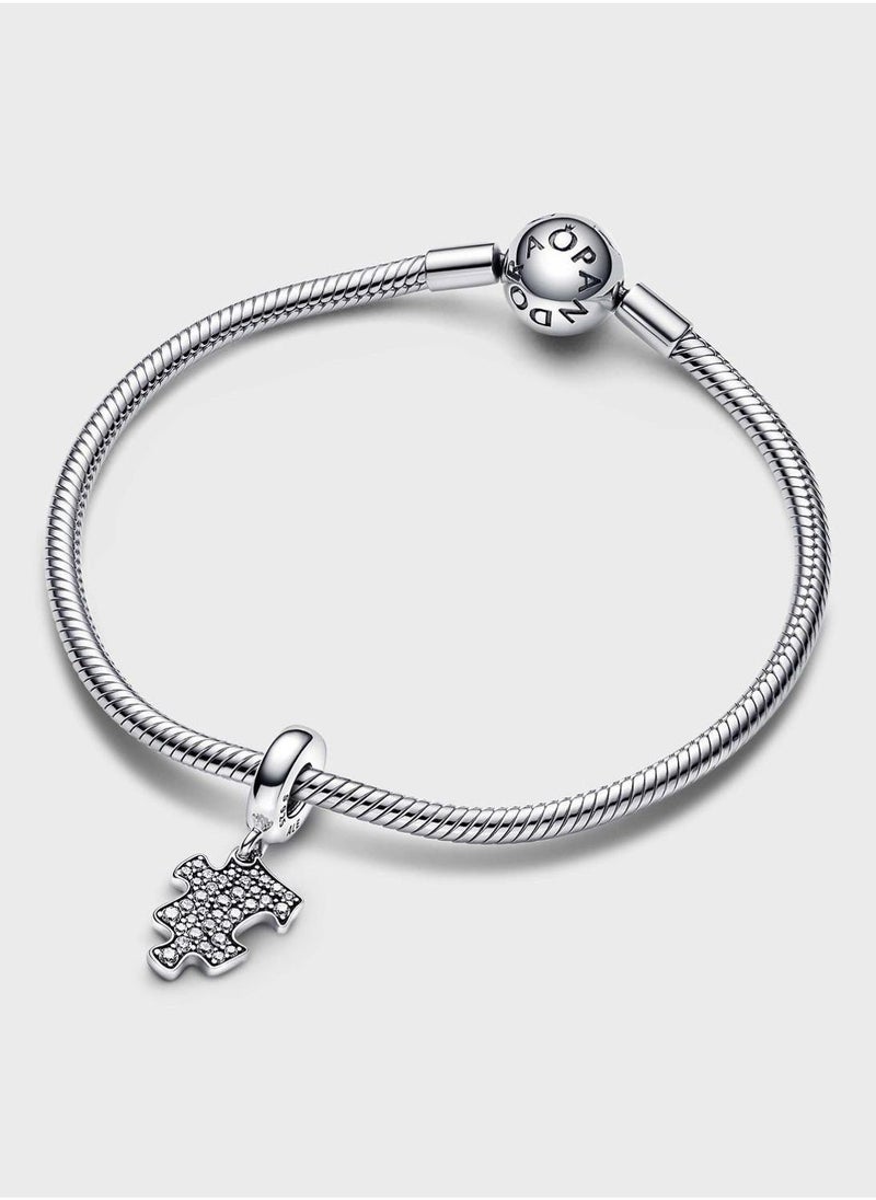 PANDORA Sparkling Puzzle Piece Dangle Charm  - Image 4