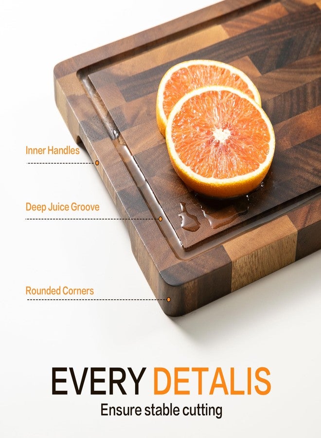 FYCTIO Walnut Wood Small Cutting Board, Mini End Grain Chopping Board, Knife-Friendly & Easy to Clean, for Vegetables and Fruits, 10“x8”x0.8“ - Image 5