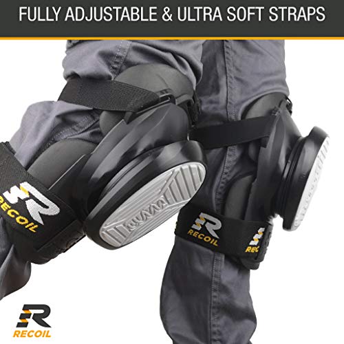 Recoil Knee Pads for Work Knee Pads | Construction Knee Pads for Tiling, Flooring, Roofing & Carpentry | rodilleras para trabajo | Spring Loaded Heavy Duty Knee Pad System | rodilleras de trabajo | - Image 4