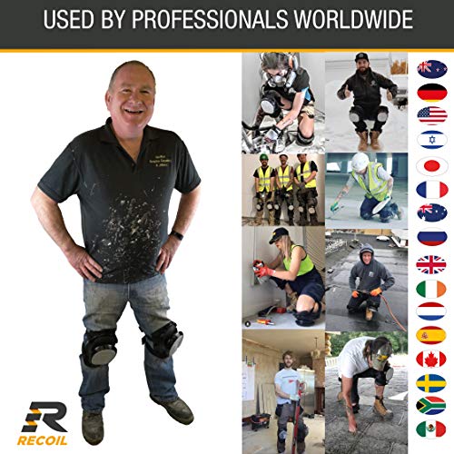 Recoil Knee Pads for Work Knee Pads | Construction Knee Pads for Tiling, Flooring, Roofing & Carpentry | rodilleras para trabajo | Spring Loaded Heavy Duty Knee Pad System | rodilleras de trabajo | - Image 3