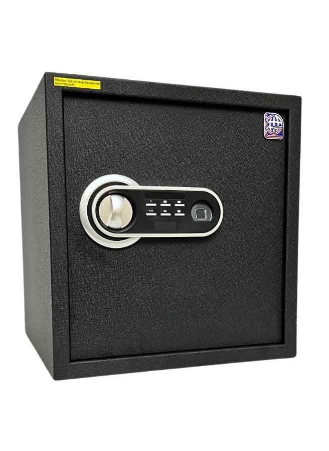 LOTFY GROUP LG Well Designed textured-Black Fingerprint Safe Box , Kalon and Password - With removable Shelf - Secure Storage with Biometric Access H40*W38*D38 CM  - Image 2