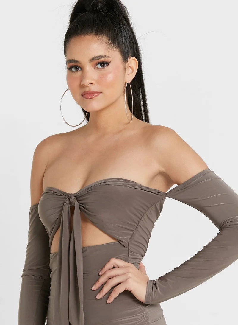 FEMME LUXE Bandeau Knitted Dress