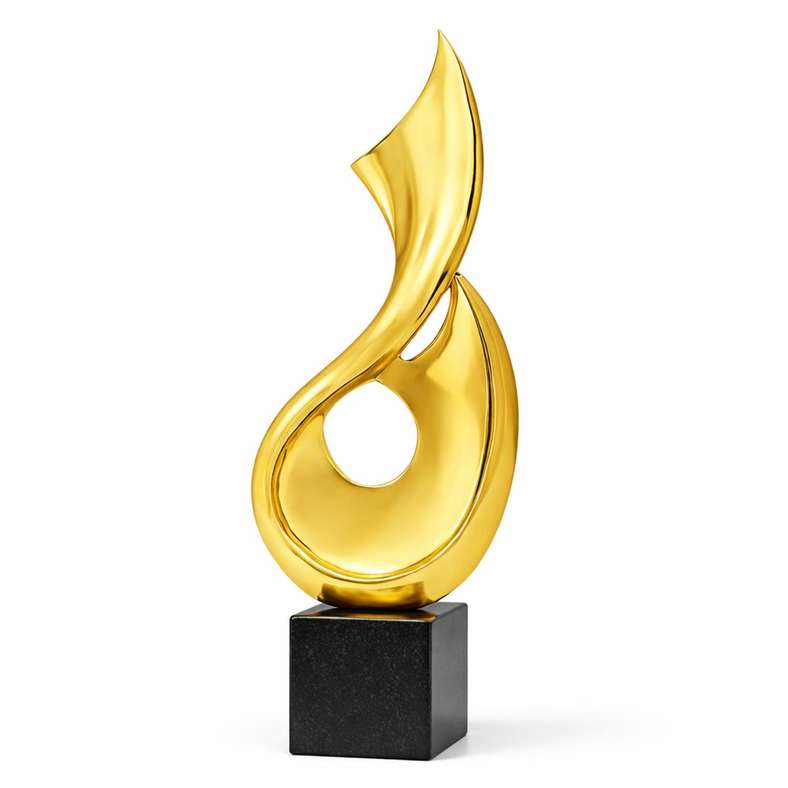 Pan Home Gold Musical Note Sculpture - Image 3