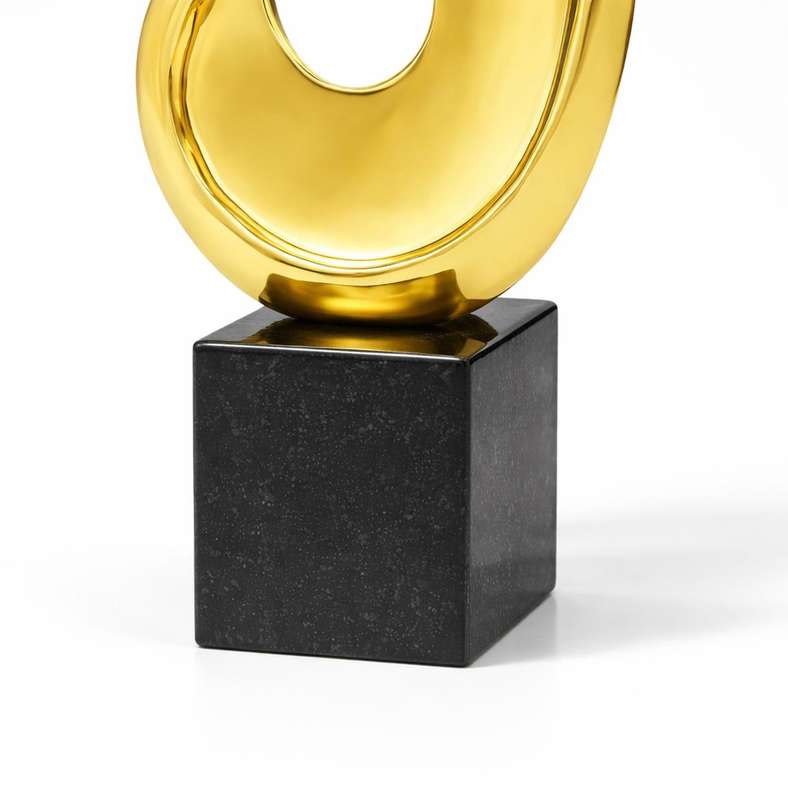 Pan Home Gold Musical Note Sculpture - Image 2