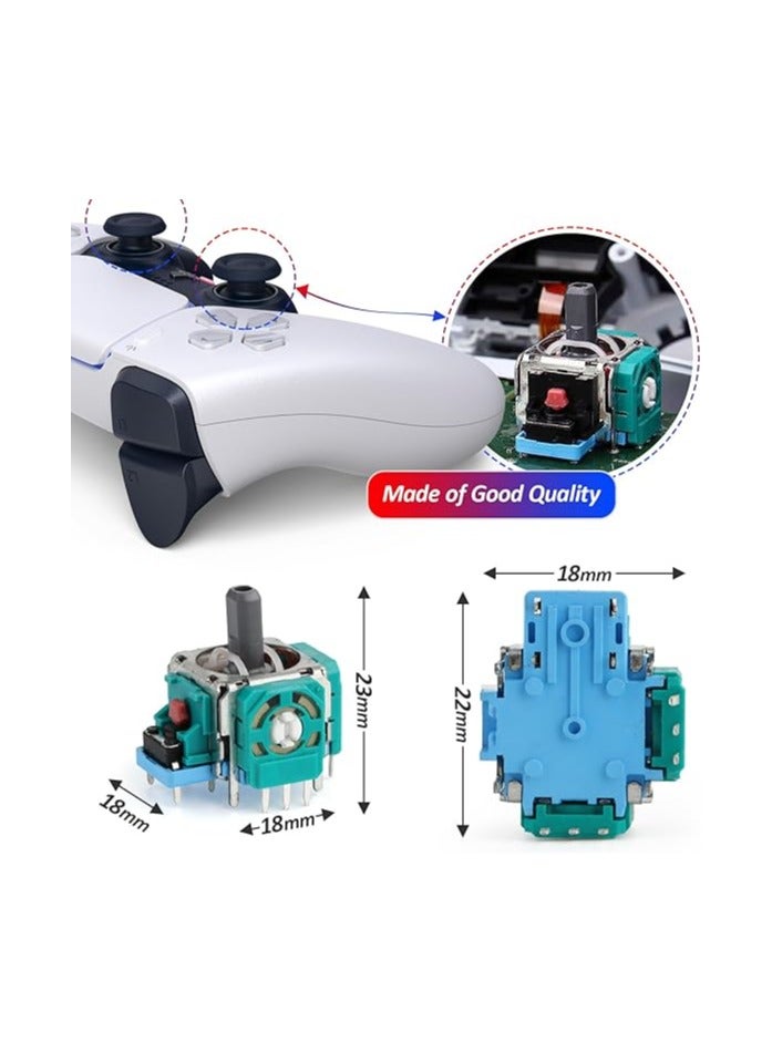 Replacement analog thumb stick for PlayStation 5 controller, pack of 4 pieces, blue - Image 2