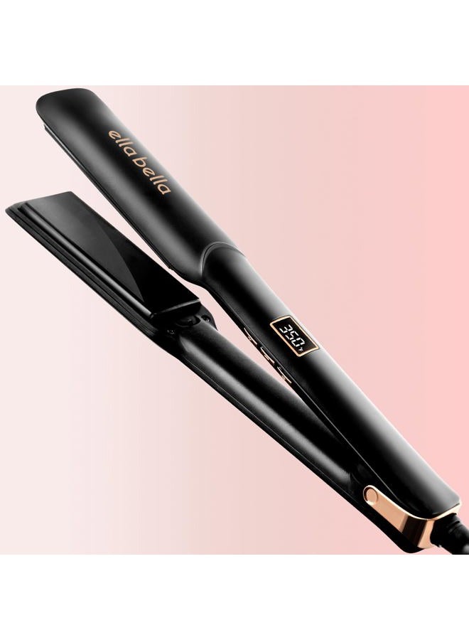 ELLA BELLA Ceramic Flat Iron Hair Straightener| Professional Straightening Iron | Digital Display to Accurately Control Temperature | Straightner Suitable for All Hair Types - Image 1