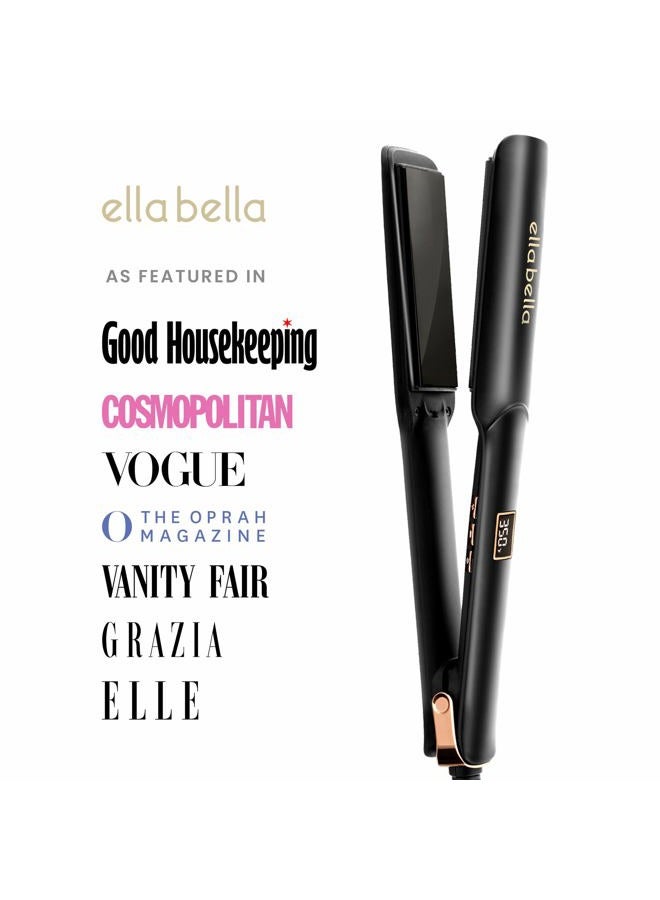 ELLA BELLA Ceramic Flat Iron Hair Straightener| Professional Straightening Iron | Digital Display to Accurately Control Temperature | Straightner Suitable for All Hair Types - Image 3