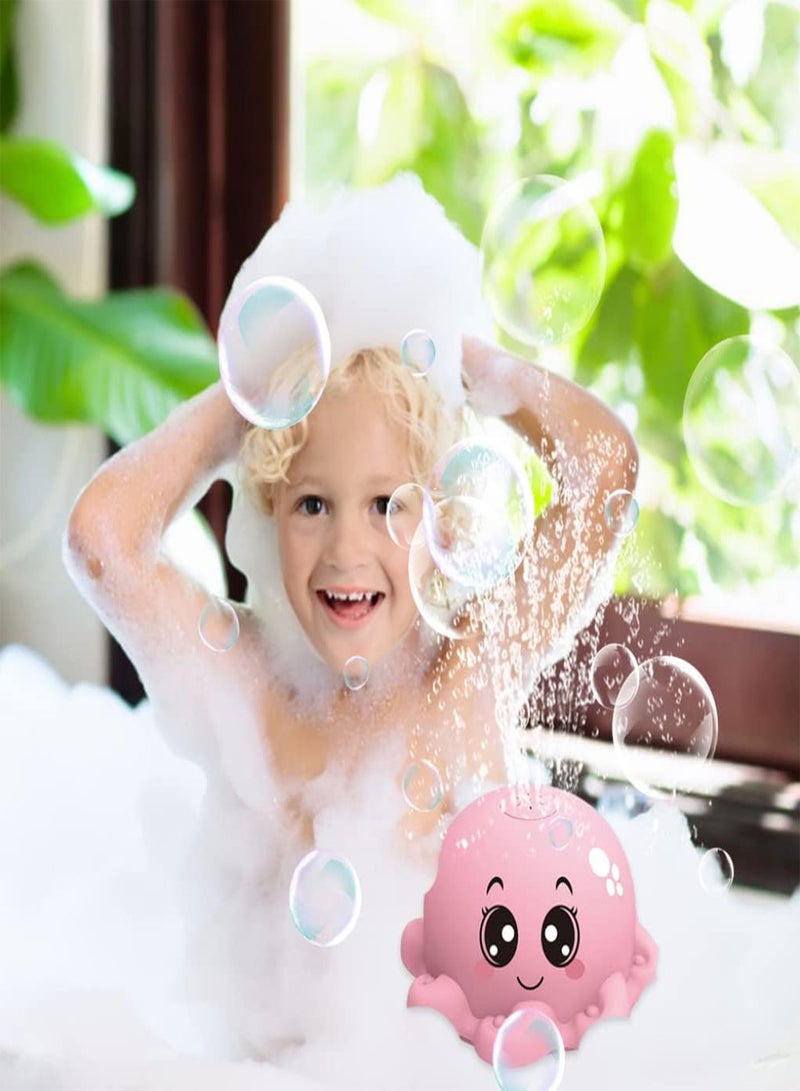 GGOOT Octopus Bath Toy Waterproof Octopus Water Spray Toy Light Up Bath Toy Swimming Pool Toy for Over 3 year Kid Pink (No Battery) - Image 5