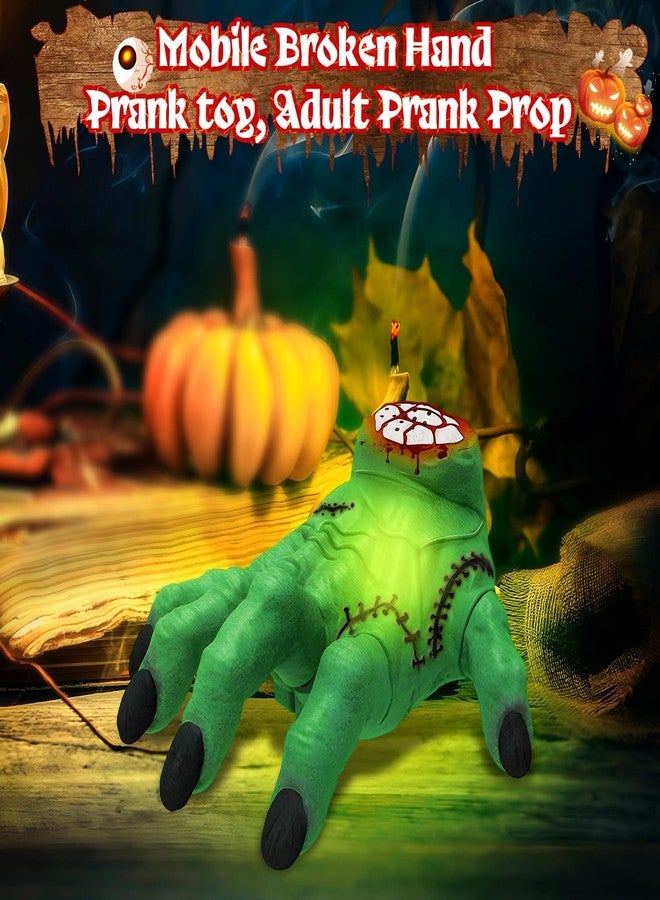 Pascol Remote Control Crawling Hands Children's Toys - Spooky Action and Musical Effects, LED Lights, Toys 3 4 5 6 7 8 9 10 11 12 + Boys/Girls, Halloween Christmas Birthday Gift, Green - Image 3