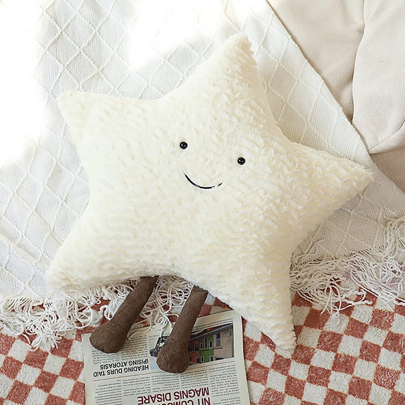conrtems Moon Star Sun Pillow Sofa Cushion | Decorative Lumbar Support Pillow | Soft Plush Decorative Pillow (15inches, Star) - Image 1