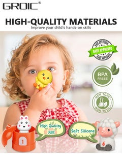 GROIC Learning Toys, Farm Animals Finger Puppets Baby Montessori Toys, Counting, Matching & Sorting, Learning Educational Toys, Birthday Educational Gift for Baby Toddler Boys Girls  - Image 3