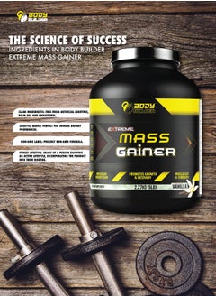 Body Builder Extreme Mass Gainer - Chocolate Flavor, 5 LB - BCAAs, Glutamine, Digestive Enzymes,Muscle Growth, Weight Gain, Non-GMO  - Image 5