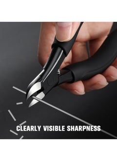 BEZOX Comfort Grip Ingrown Toenail Clippers For Thick Toenails - Precision Thick Toe Nail Clipper For Ingrown And Curly Nails, Toenail Scissors For Seniors  - Image 3