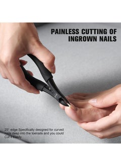 BEZOX Comfort Grip Ingrown Toenail Clippers For Thick Toenails - Precision Thick Toe Nail Clipper For Ingrown And Curly Nails, Toenail Scissors For Seniors  - Image 5