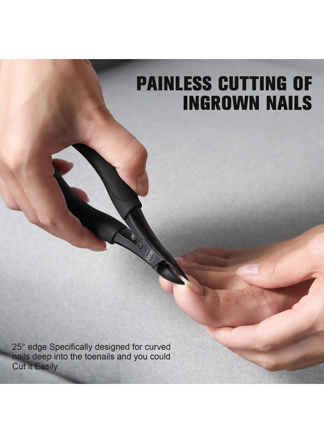 BEZOX Comfort Grip Ingrown Toenail Clippers For Thick Toenails - Precision Thick Toe Nail Clipper For Ingrown And Curly Nails, Toenail Scissors For Seniors - Image 5