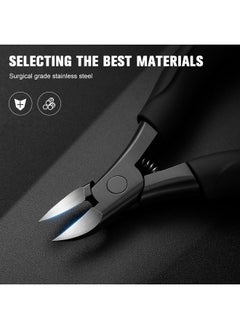 BEZOX Comfort Grip Ingrown Toenail Clippers For Thick Toenails - Precision Thick Toe Nail Clipper For Ingrown And Curly Nails, Toenail Scissors For Seniors  - Image 2