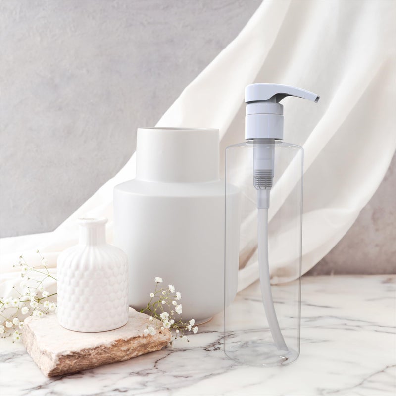 BRIGHTFROM Empty Lotion Pump Bottles 16 OZ, BPA-Free Refillable Containers, Plastic PET, Great for - Soap, Shampoo, Lotions, Liquid Body Soap, Creams and Massage Oil's, 2 Pack (White Pump) - Image 4