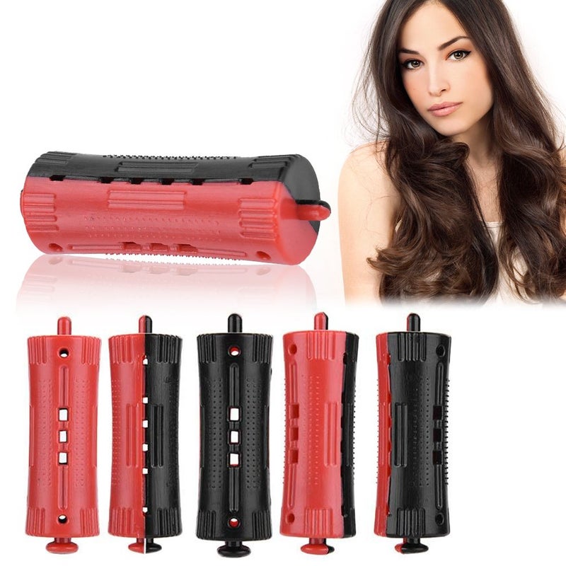 woobles Hair Rollers with Rubber Band, 6Pcs Salon Standard Wave Rods Heat Perm Curling 1-6 Sizes Hair Clip Curlers DIY Hairdressing Tool for Girls Women(#1(3cm / 1.2inch)-#1(3cm / 1.2 Inch) - Image 1
