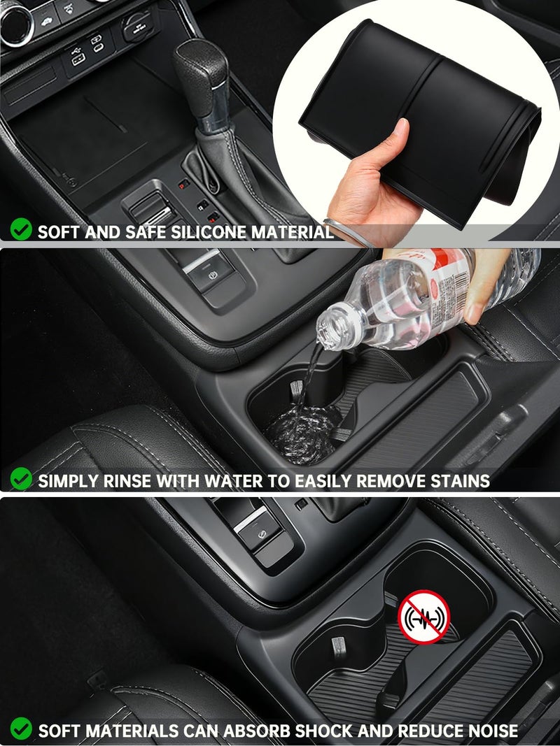 Tmengdao for 2023-2026 Honda CR-V Car Cup Holder Insert, Seamless Fit, Odorless Silicone, Anti-Slip, Scratch & Stain Resistant, Noise Reduction for CRV Accessories - Image 3