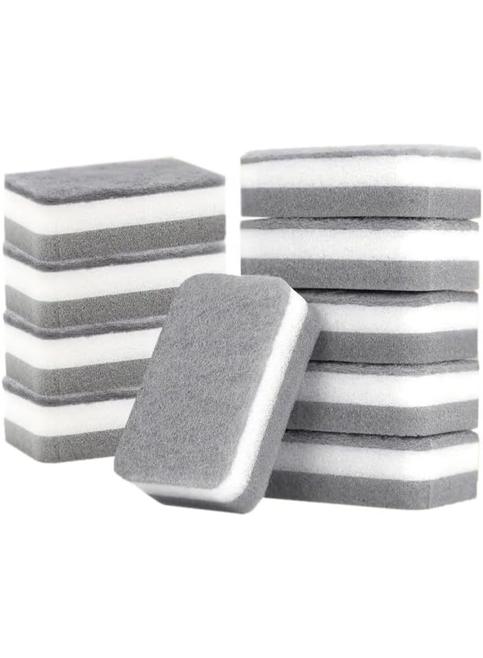 م اكس م إسفنجات الميلامين السحرية، وسادات تنظيف مزدوجة الجوانب للأطباق والأطباق والمطبخ والحمام (10) - Image 1