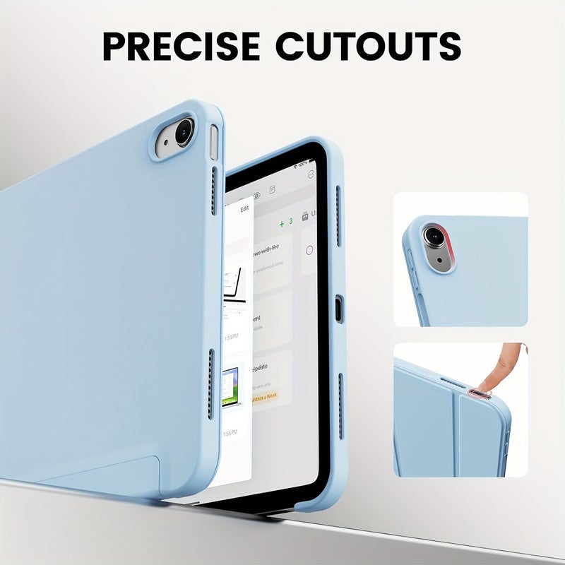 Dark Green Tri Fold Magnetic Stand Case for iPad 10th 11th 2022 2025 Protect Cover - Image 4