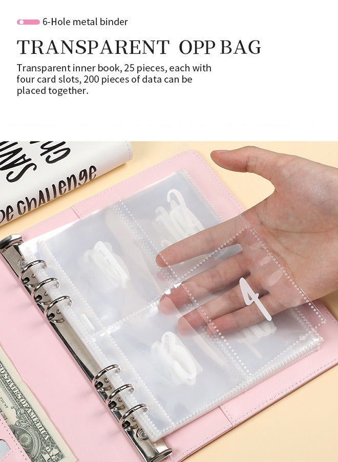 A5 Premium Budget Binder for Savings Challenge - PU Waterproof Cash Envelope with 25 Transparent PP s, Soft  Tear-Resistant, Ideal for Personal Finance and Budgeting, Black - Image 4