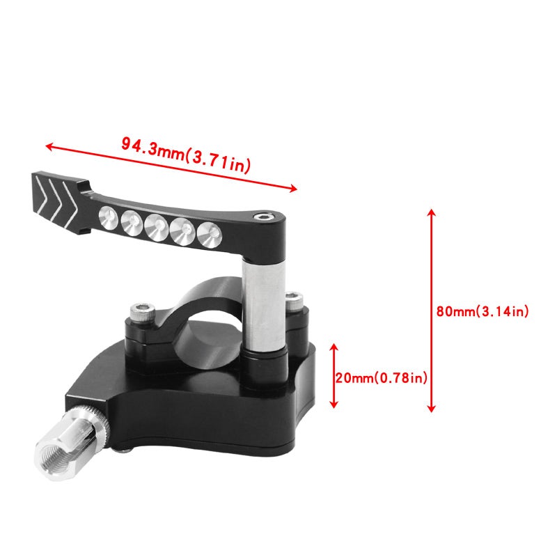 Generic LVOUP 7/8 Universal Billet Throttle Thumb Assembly Compatible with Yamaha Banshee Raptor 350 660 700 HD TRX 400EX 250/450R Suzuki LTR450 250 500 LTZ400 250 500R Kawasaki Black  - Image 2
