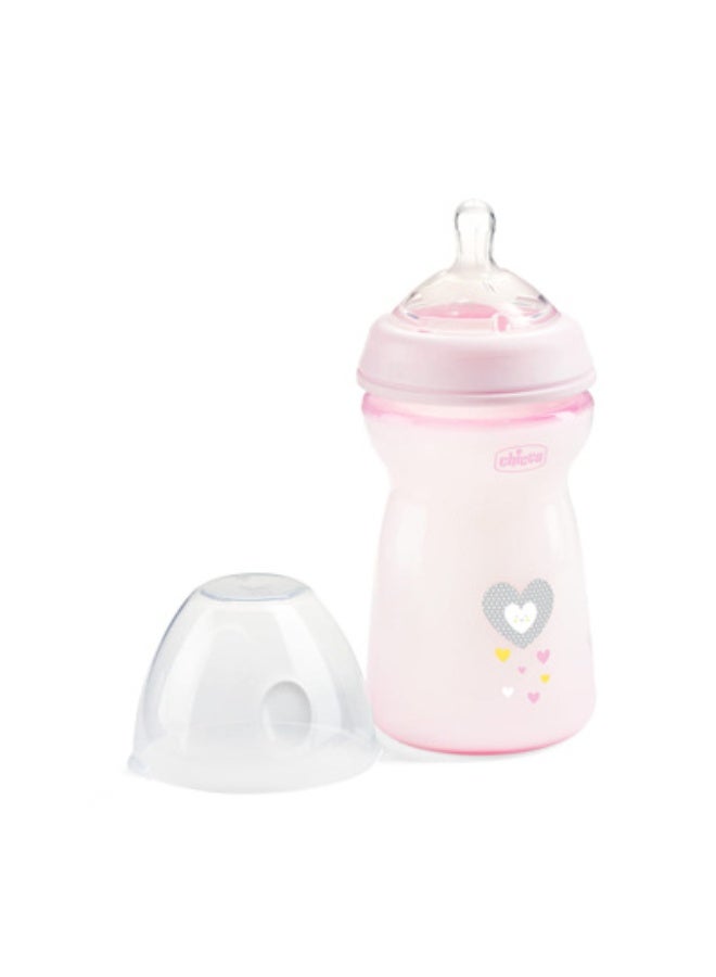 Chicco NaturalFeeling Baby Bottle 330ml Pink 6m+ - Image 5