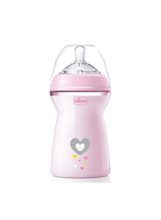 Chicco NaturalFeeling Baby Bottle 330ml Pink 6m+ - Image 4
